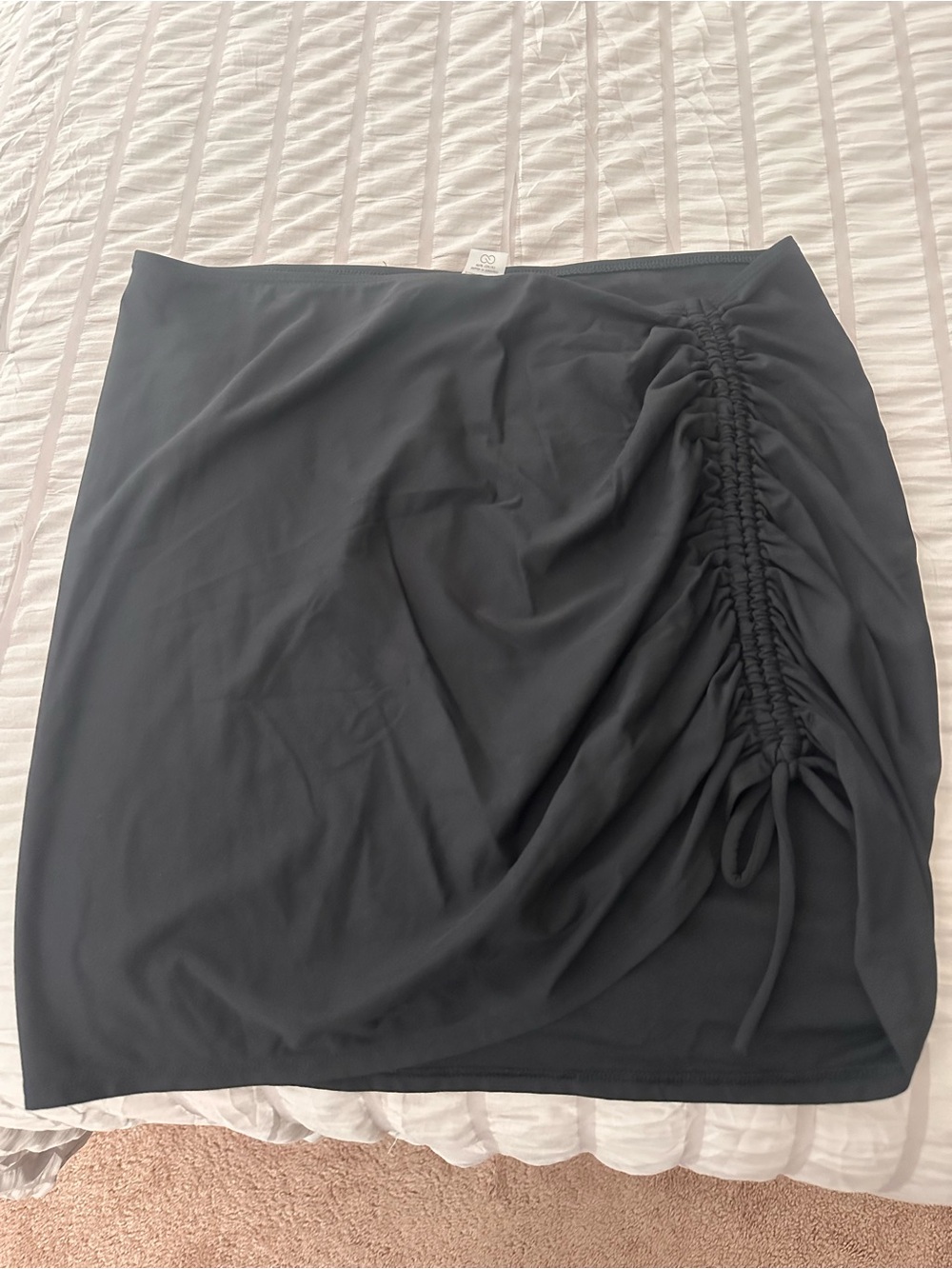 CALIA by Carrie Underwood Black Ruched Side Swim Coverup Skirt